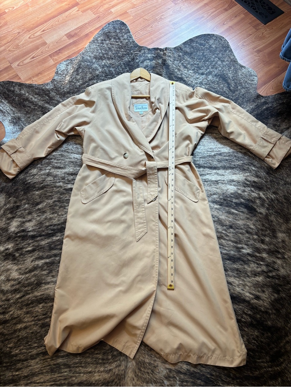 NEIMAN MARCUS Women’s Vintage 1980’s Luxury Trench Coat - Size 12 - Picture 10 of 11